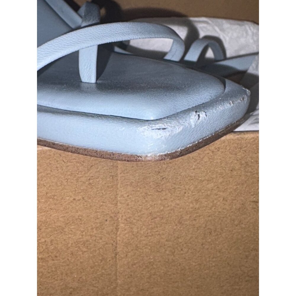 Steve Madden Locke Sandals in Blue Leather 7 New with Box Womens High Heels - Picture 11 of 15